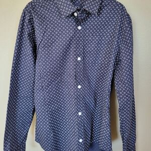 The Children's Place Navy Patterned Button Down Shirt